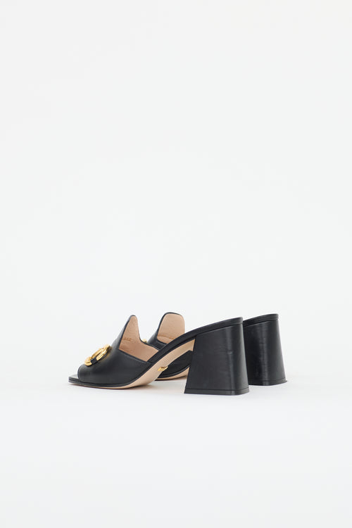 Gucci Leather Hardware Mule