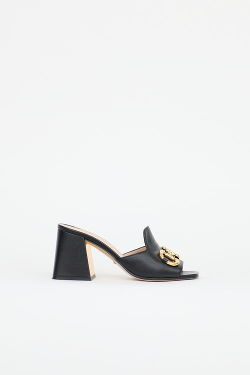 Gucci Leather Hardware Mule