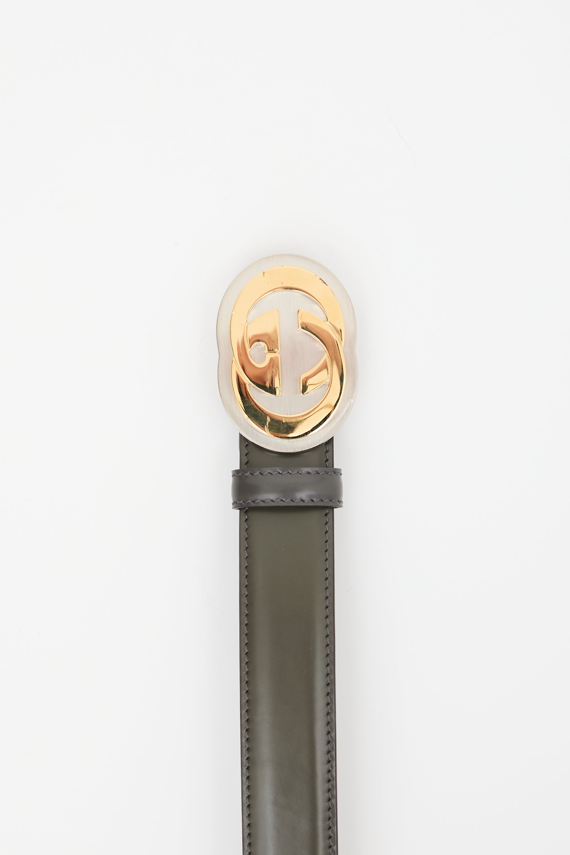 Gucci Leather Interlocking GG Belt