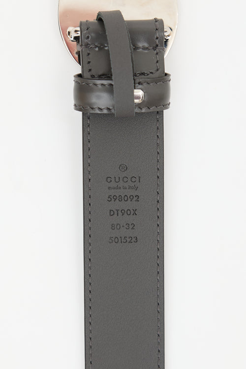 Gucci Leather Interlocking GG Belt