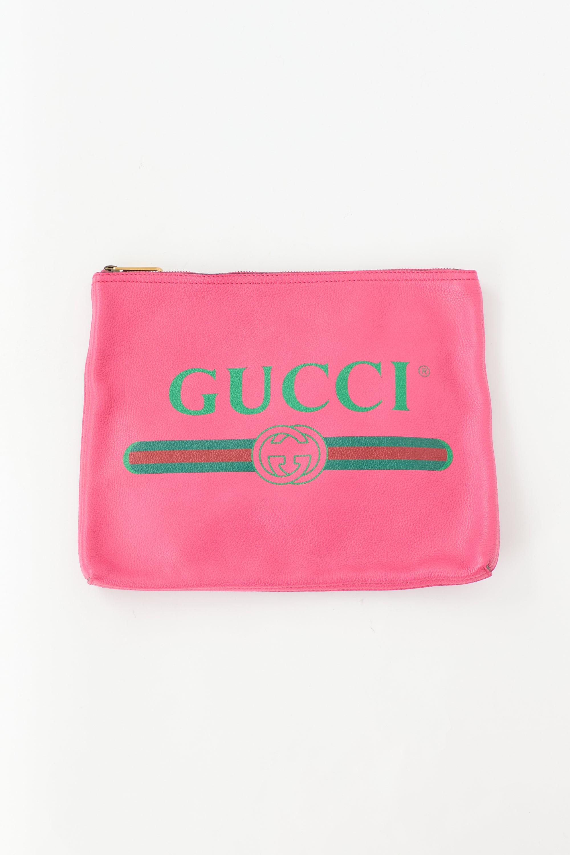 Gucci Leather Logo Portfolio Clutch
