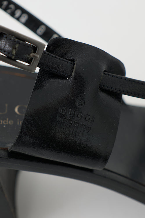 Gucci Leather Slingback Sandal