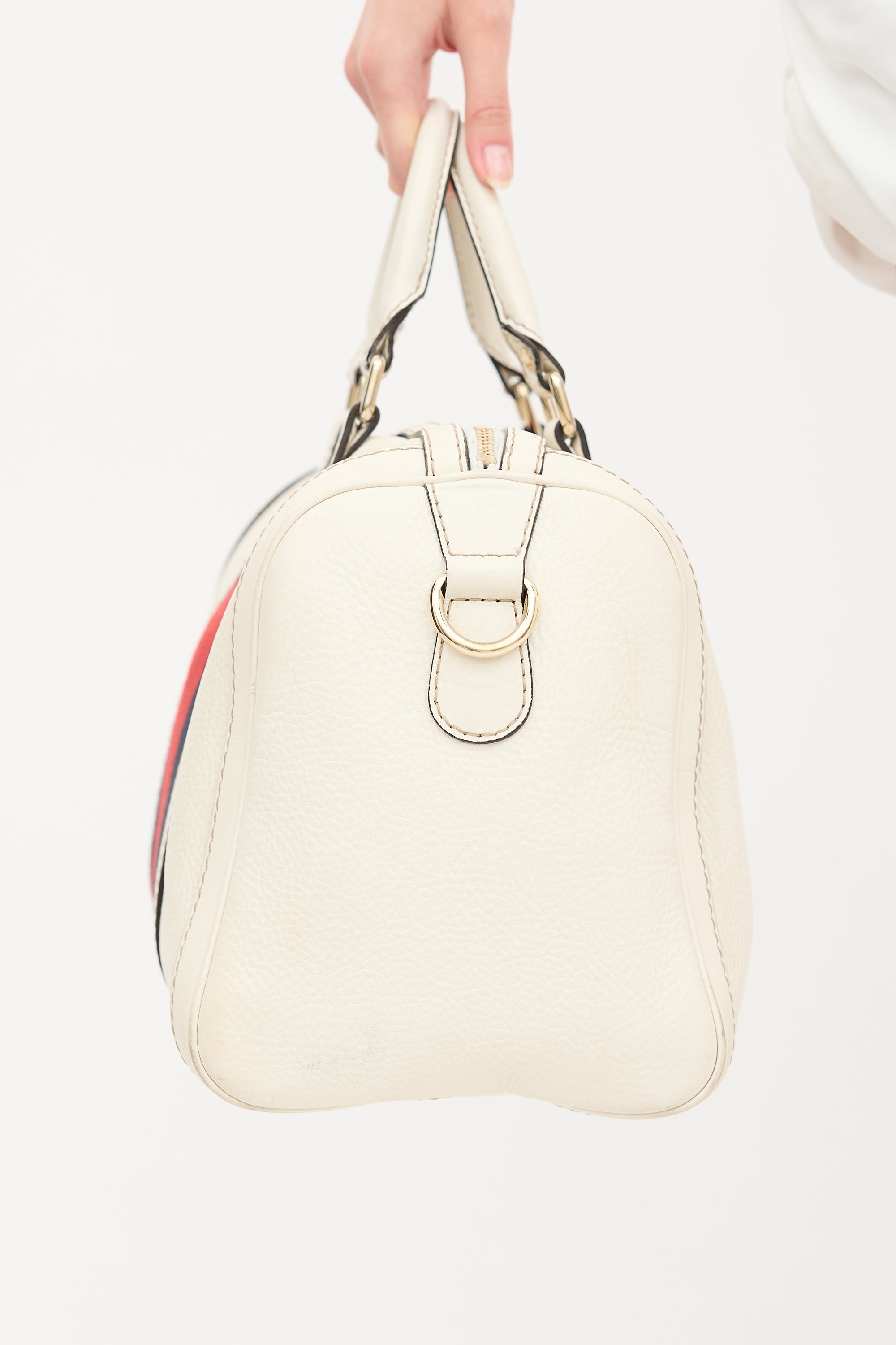 Gucci Leather Web Joy Boston Bag