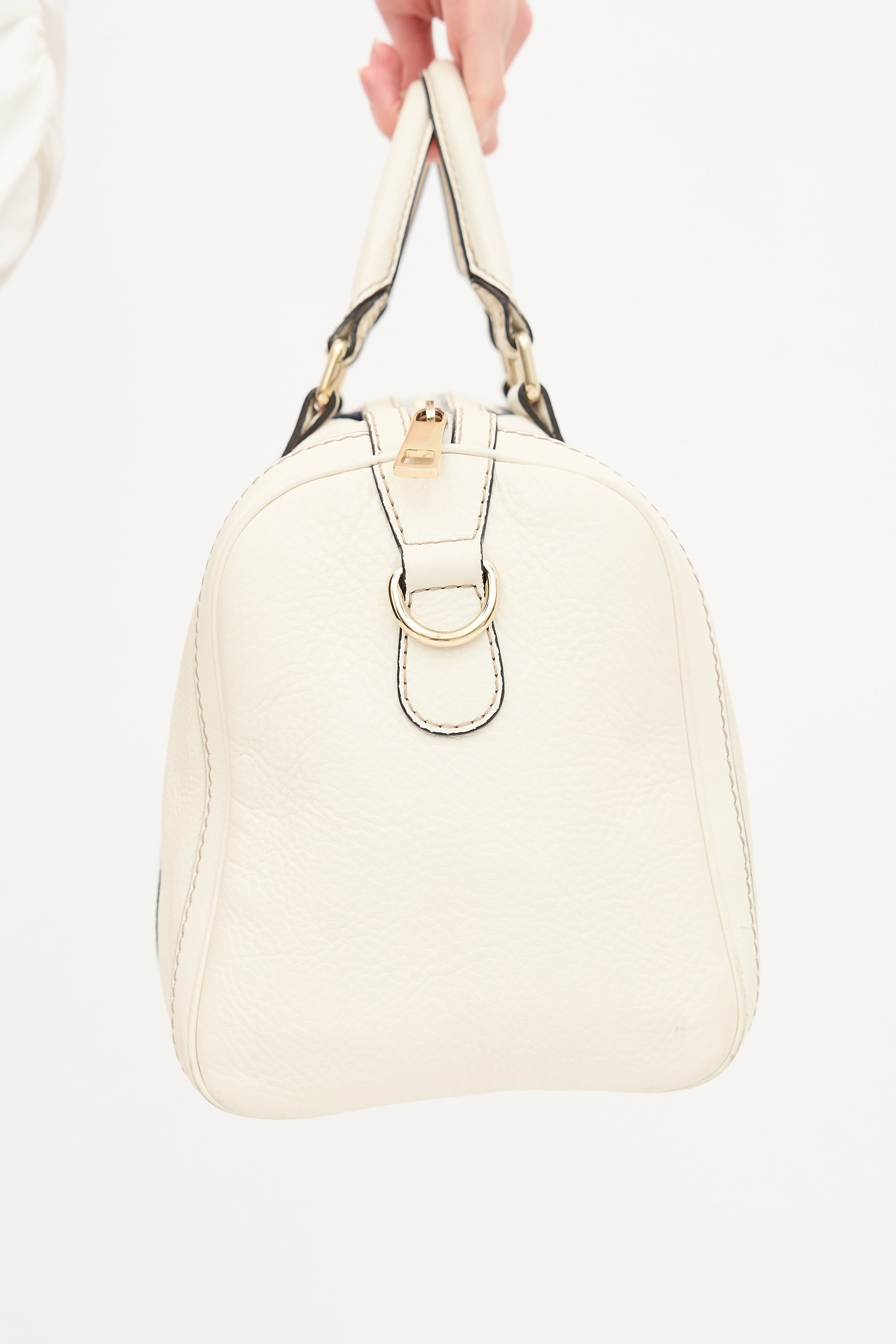 Gucci Leather Web Joy Boston Bag