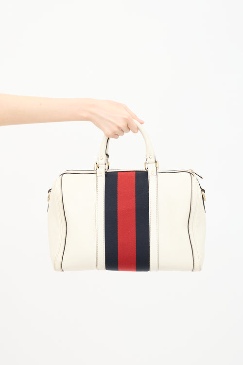 Gucci Leather Web Joy Boston Bag
