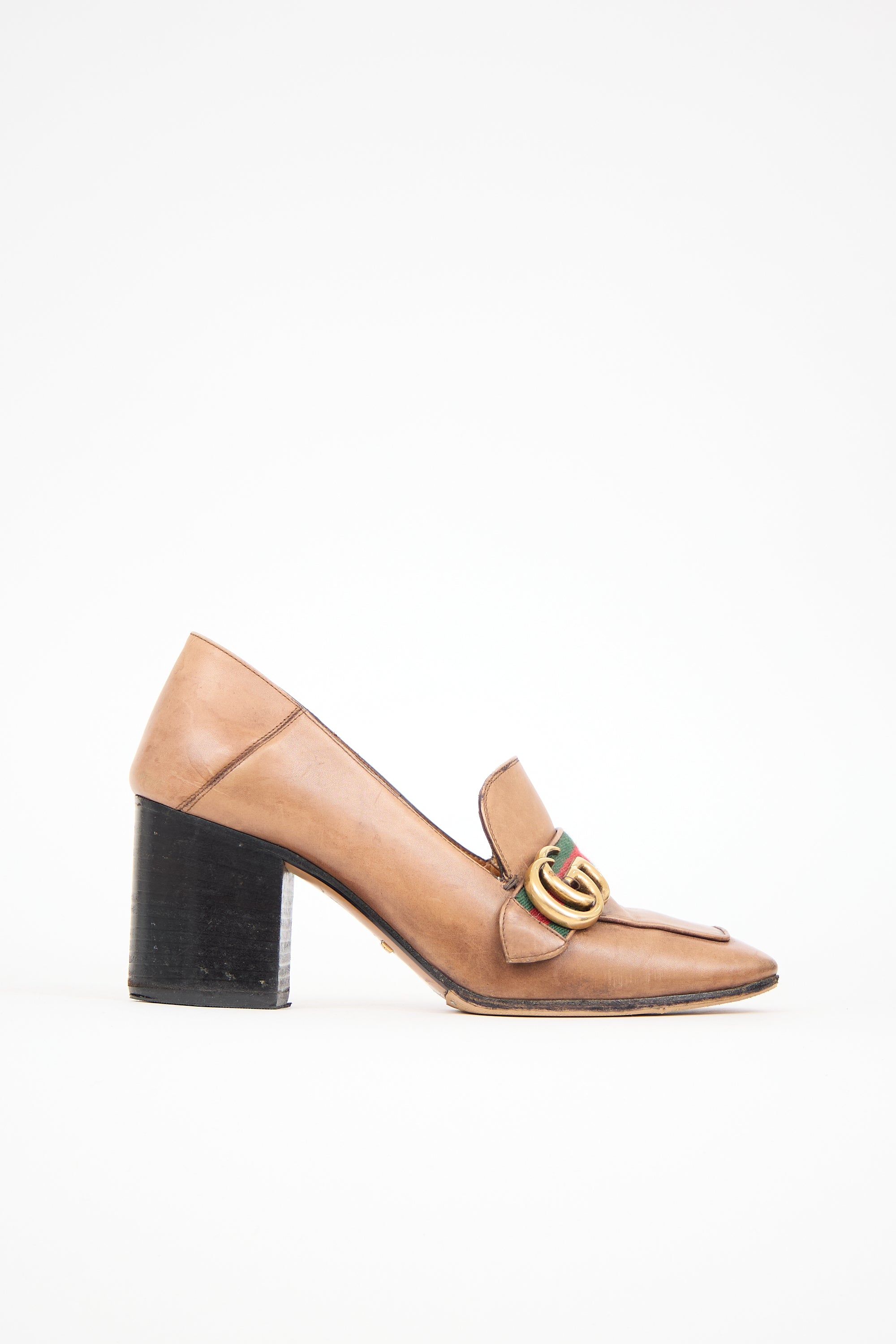 Gucci Leather Web Peyton Loafer