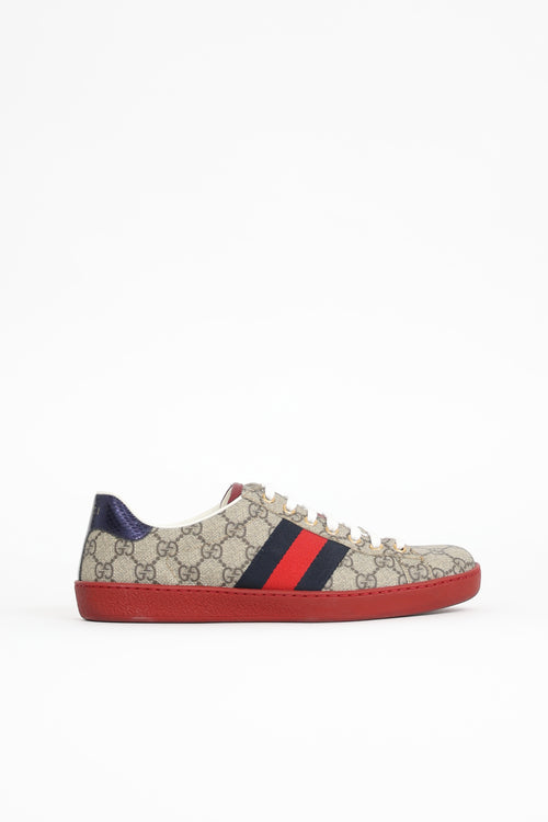 Gucci Leather Ace GG Supreme Sneaker