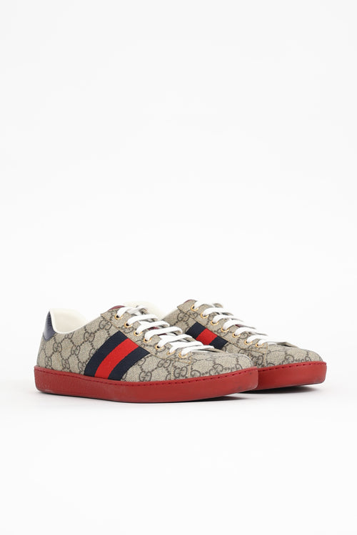 Gucci Leather Ace GG Supreme Sneaker
