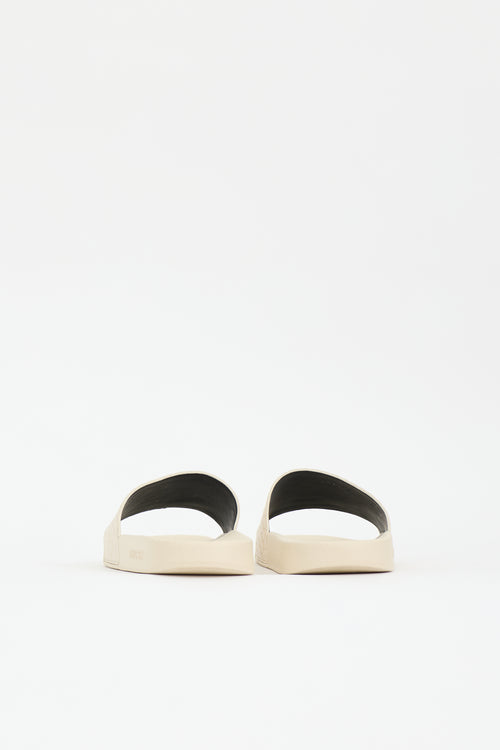 Gucci Leather & Rubber Microguccissima GG Slide