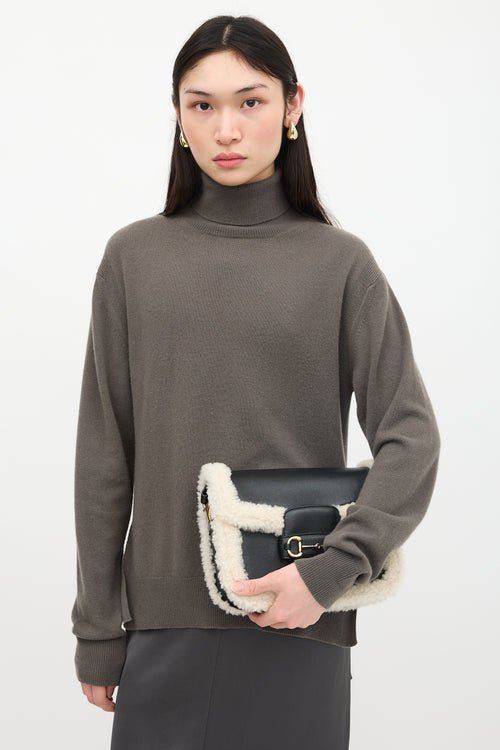 Gucci Leather & Shearling 1955 Bag