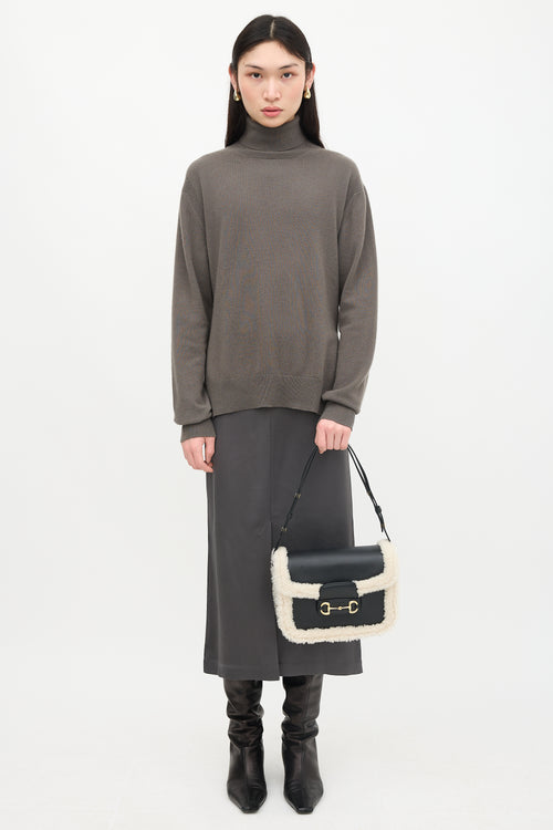 Gucci Leather & Shearling 1955 Bag