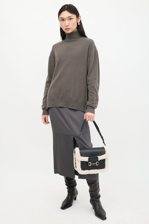 Gucci Leather & Shearling 1955 Bag