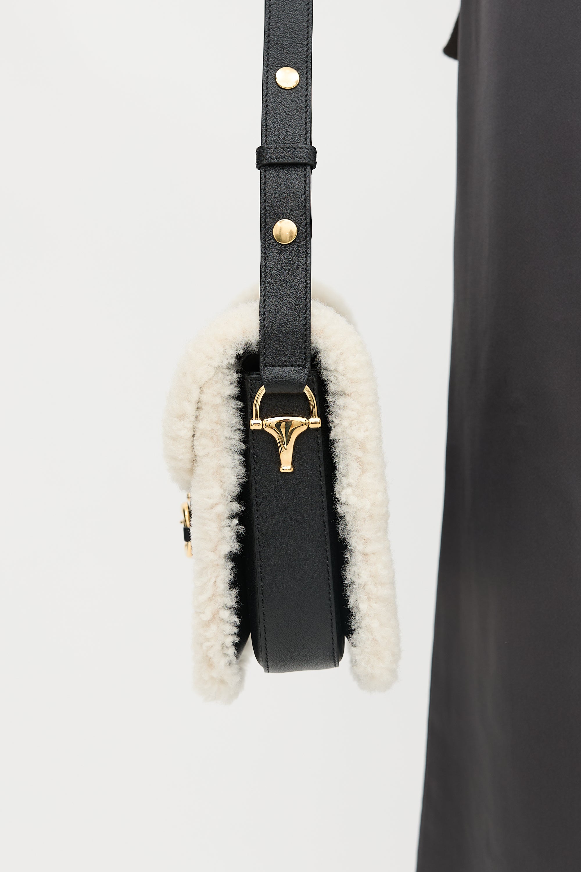 Gucci Leather & Shearling 1955 Bag