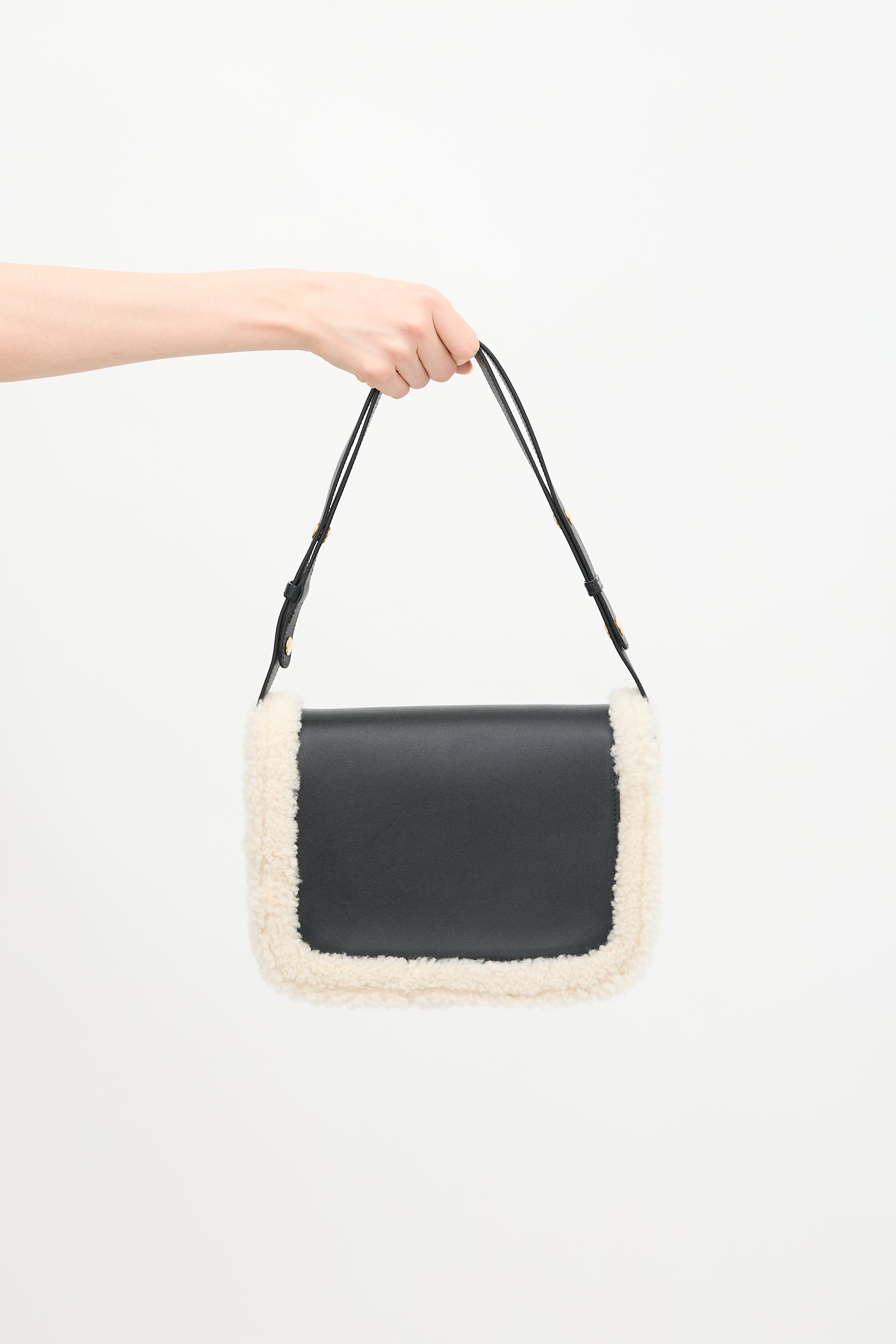 Gucci Leather & Shearling 1955 Bag