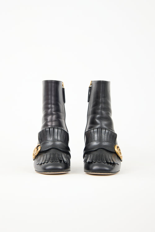 Gucci Marmont GG Fringe Ankle Boot