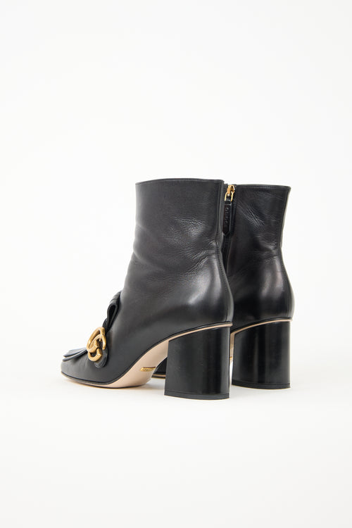 Gucci Marmont GG Fringe Ankle Boot