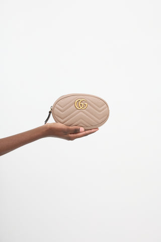 Gucci Matelassé Leather Marmont GG Belt Bag