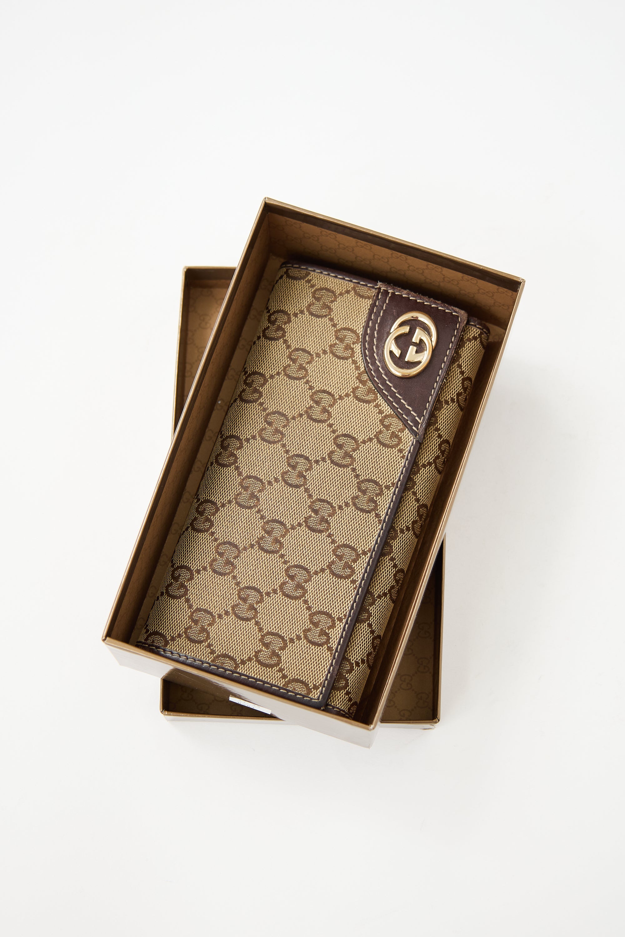 Gucci Monogram Canvas Britt Wallet
