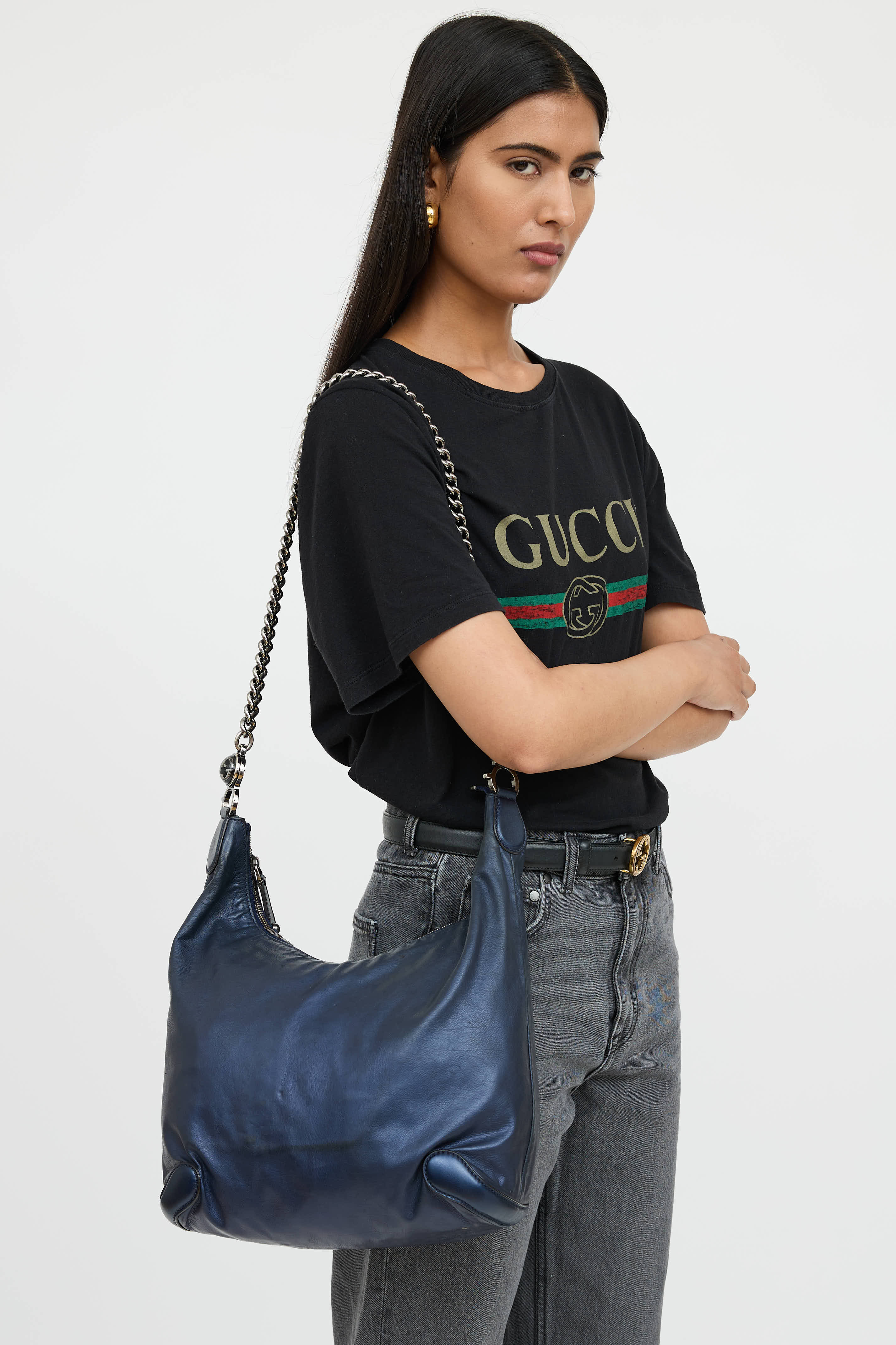 Gucci Leather Galaxy Shoulder Bag