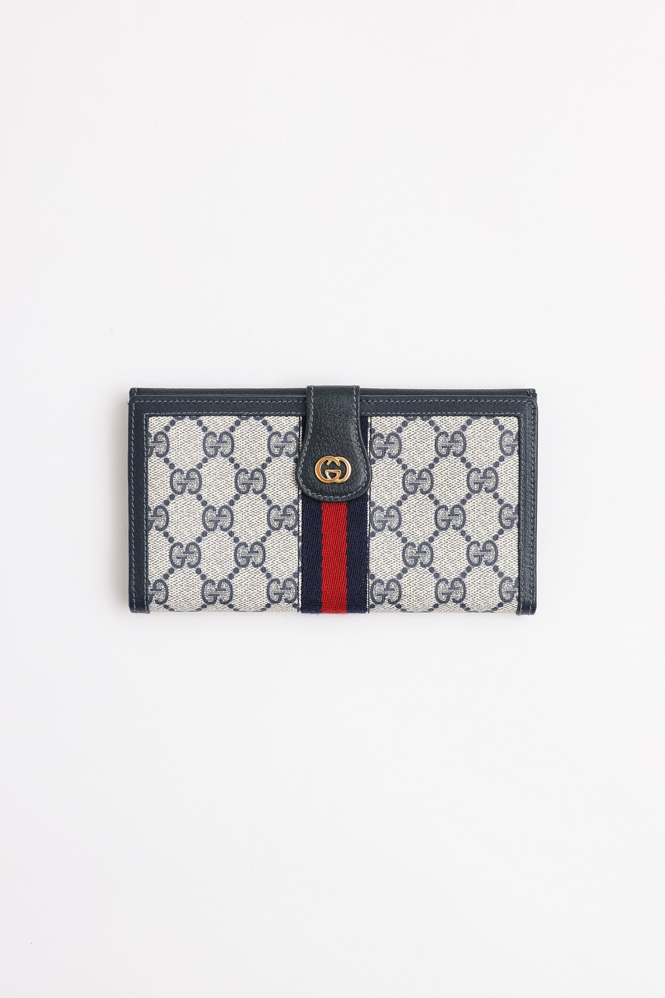 Gucci Monogram Web Long Bi-Fold Wallet
