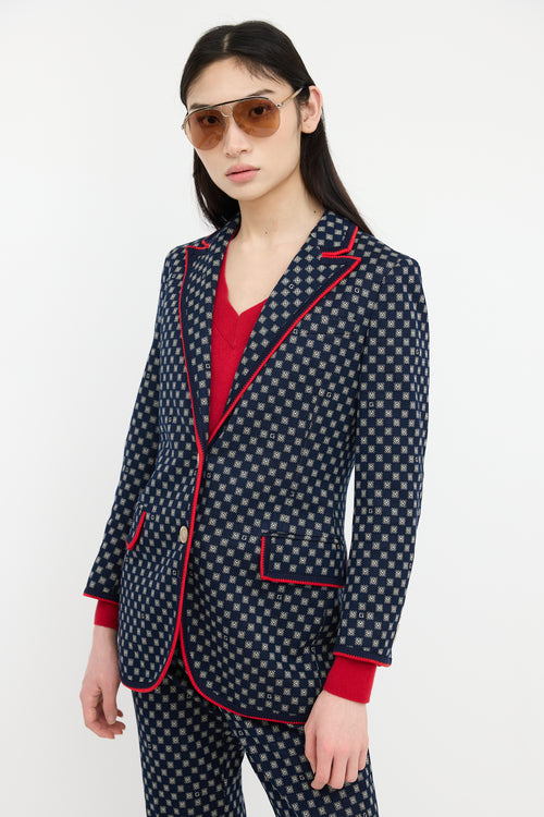Gucci Geometric Jacquard Blazer