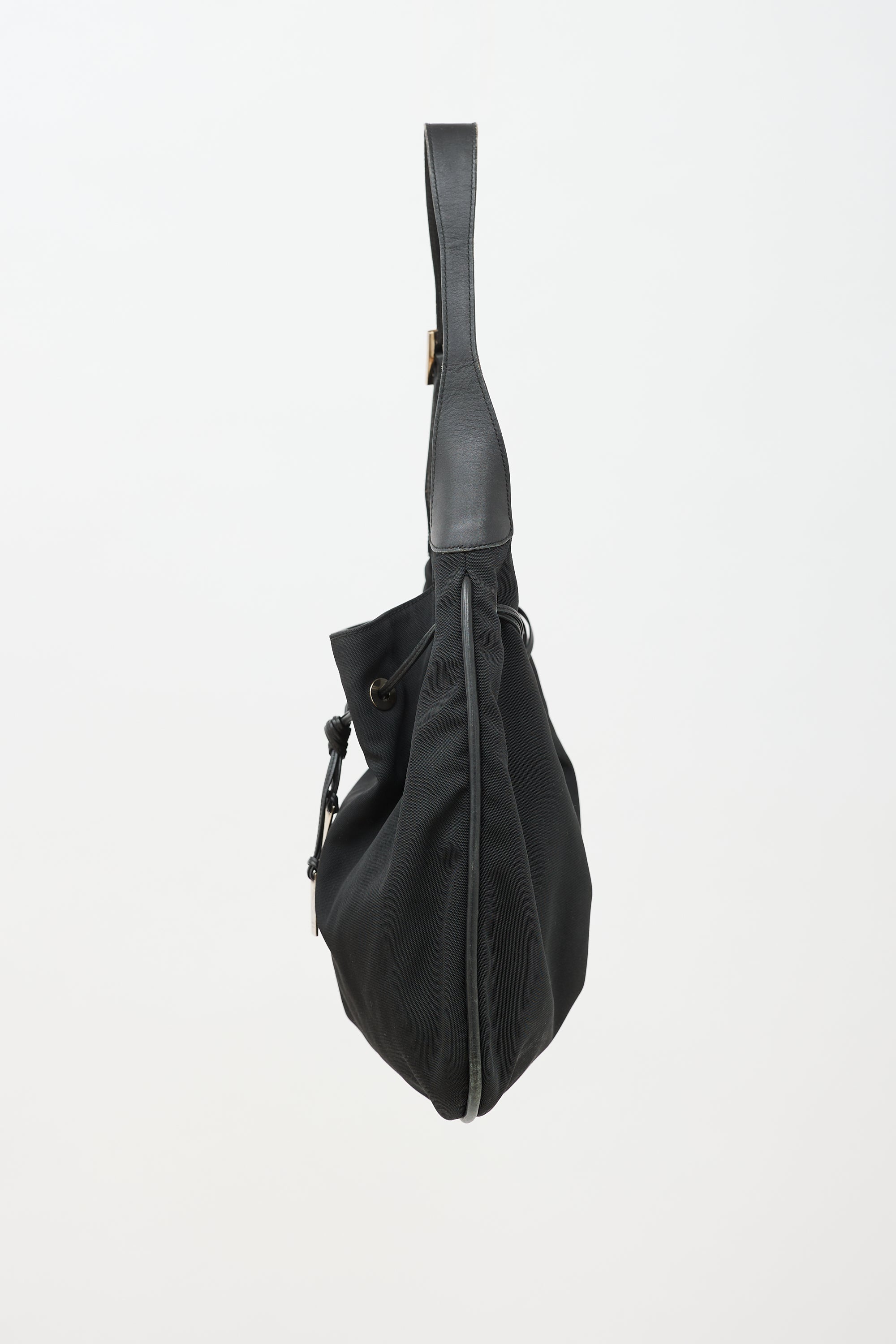 Gucci Nylon Drawstring Shoulder Bag