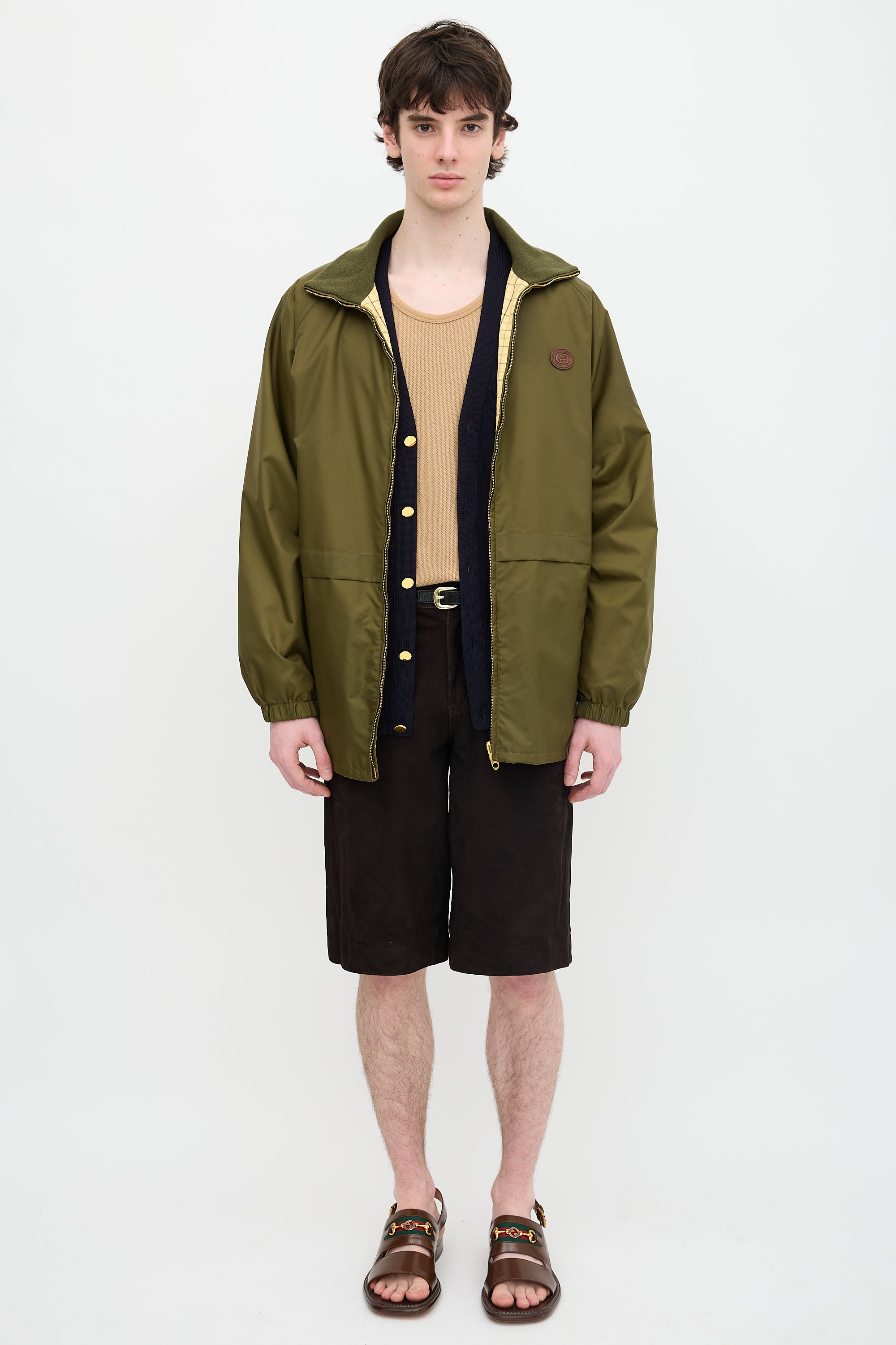 Gucci Nylon Check Reversible Jacket