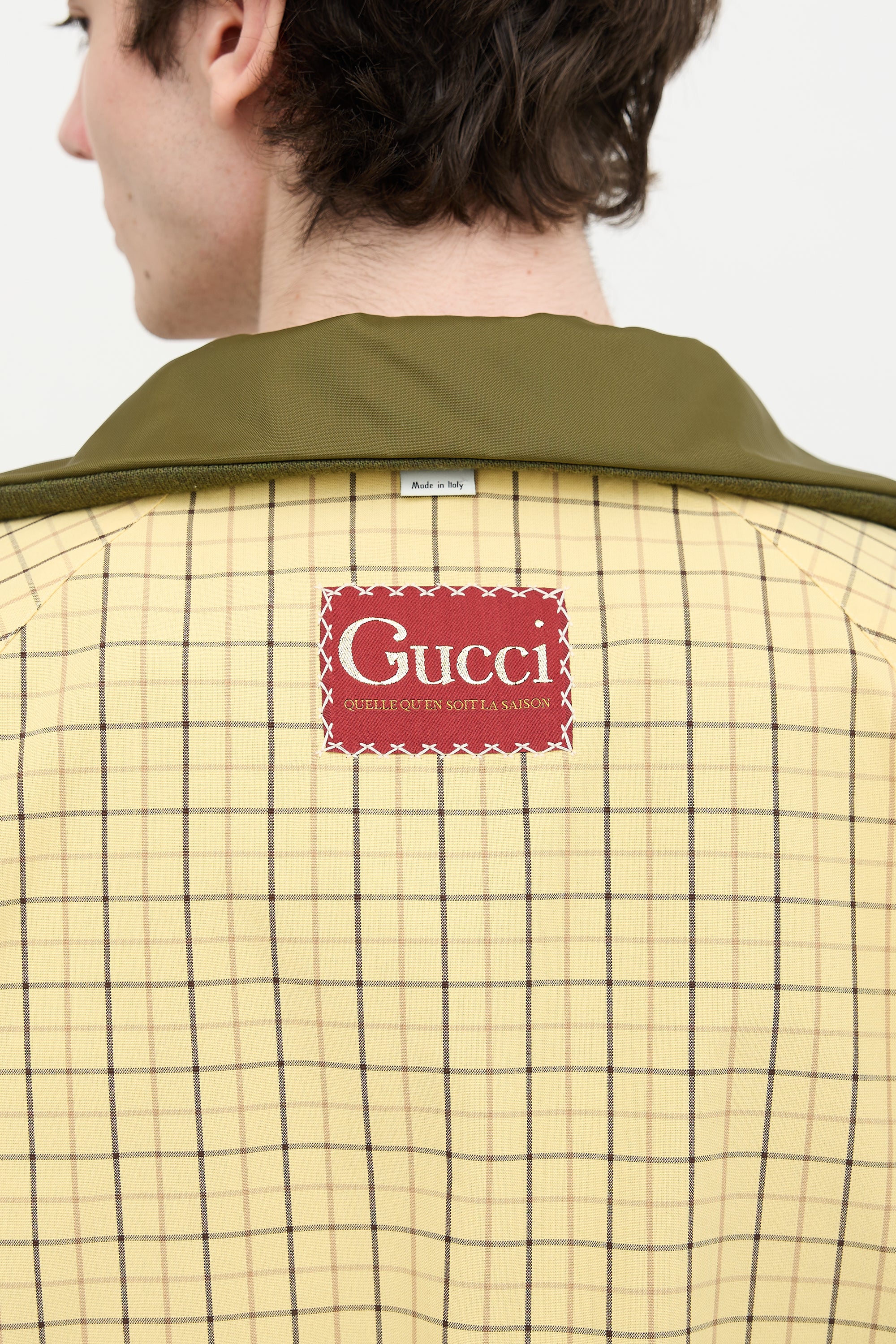 Gucci Nylon Check Reversible Jacket
