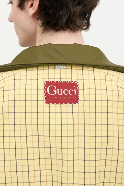 Gucci Nylon Check Reversible Jacket