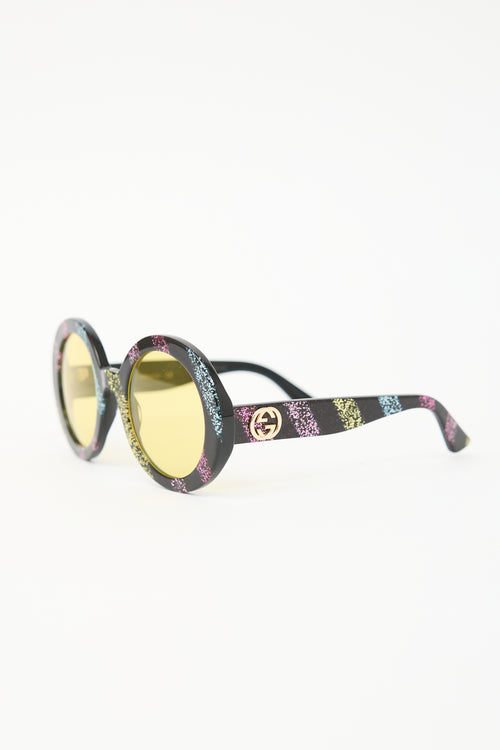Gucci GG0319S Glitter Circle Sunglasses