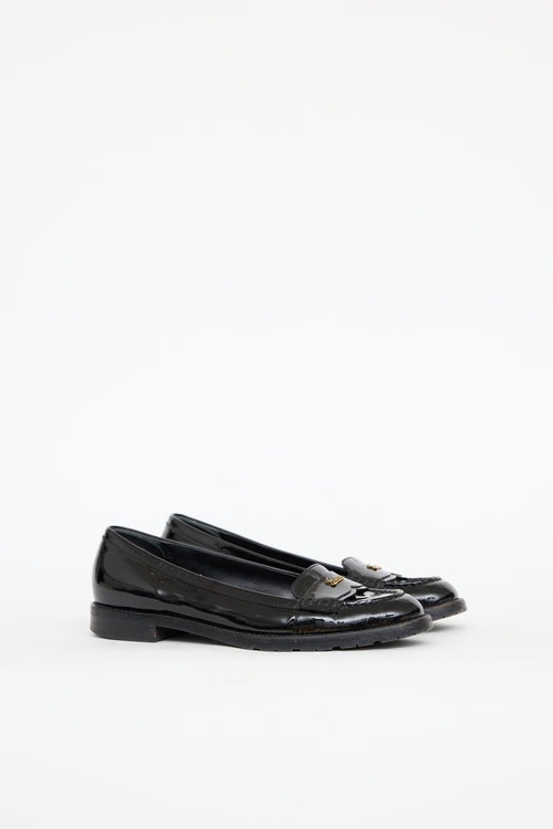 Gucci Patent Leather Logo Loafer