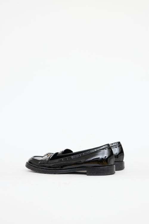 Gucci Patent Leather Logo Loafer