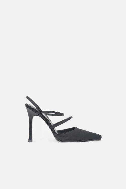 Gucci Satin Pointed Sandal
