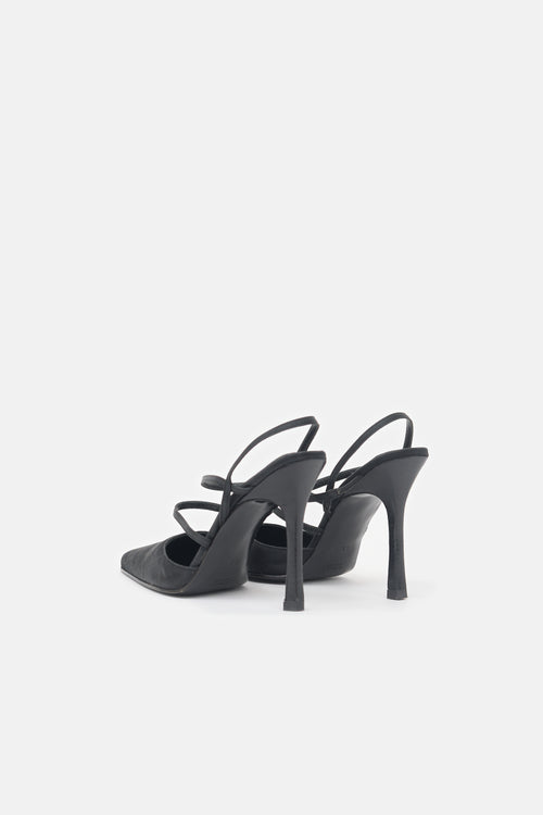 Gucci Satin Pointed Sandal