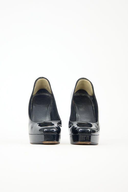 Gucci Patent Platform Pump