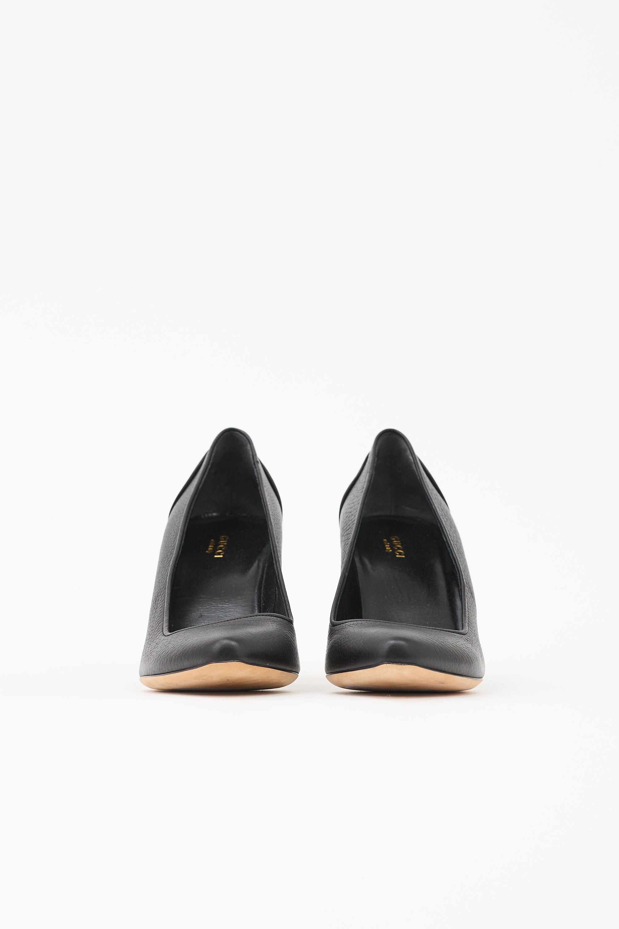 Gucci Pebbled Leather GG Pump