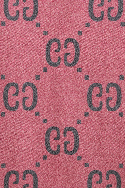 Gucci Pink & Grey Monogram Scarf