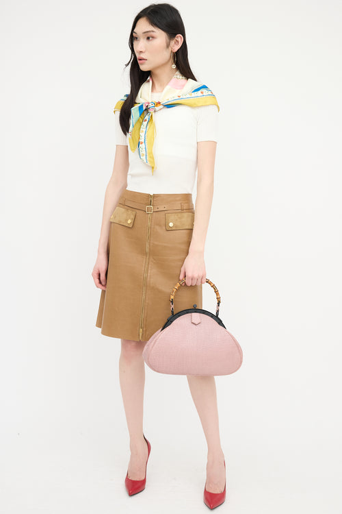 Gucci Leather Pagoda Frame Bag