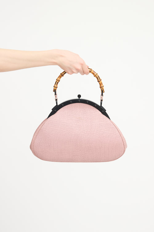 Gucci Leather Pagoda Frame Bag