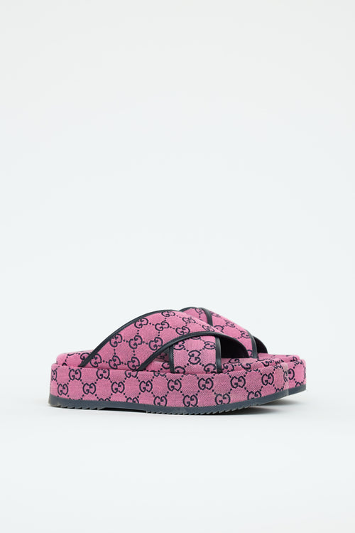 Gucci GG Canvas Platform Sandal