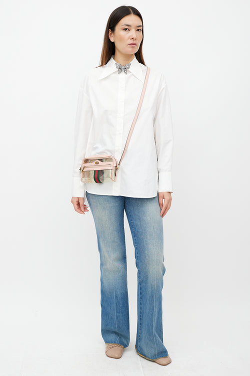 Gucci Pink & Multicolour PVC Ophidia Shoulder Bag