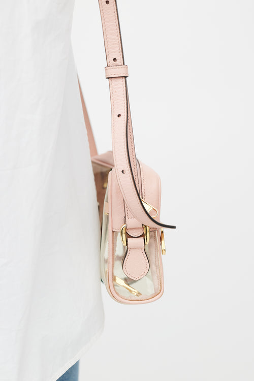 Gucci Pink & Multicolour PVC Ophidia Shoulder Bag