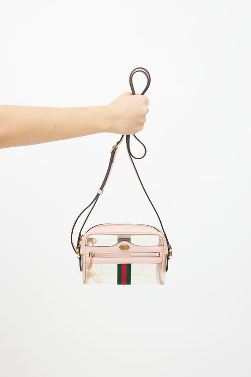 Gucci Pink & Multicolour PVC Ophidia Shoulder Bag