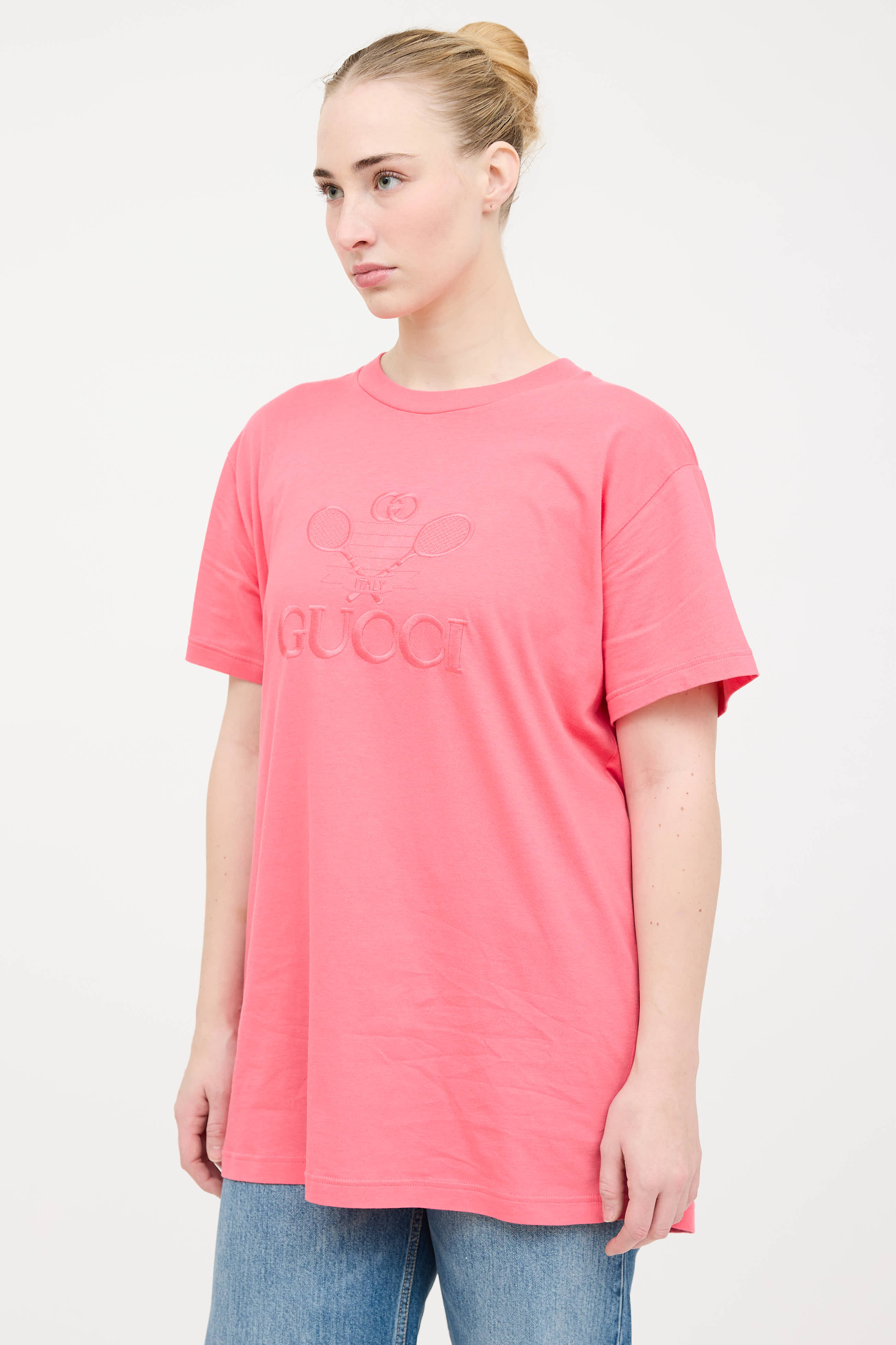 Gucci Embroidered Logo Top