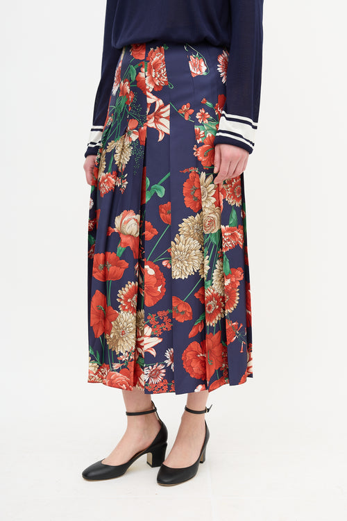 Gucci Pre-Fall 2018 Silk Floral Skirt