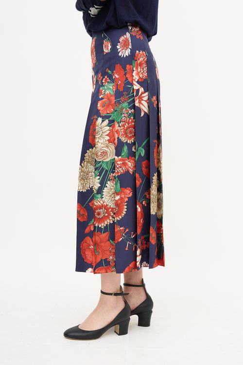 Gucci Pre-Fall 2018 Silk Floral Skirt
