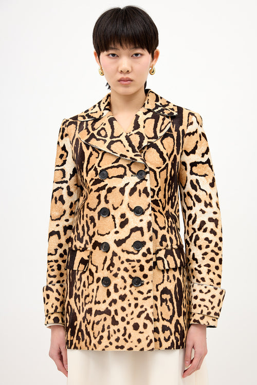 Gucci Vintage Printed Leather Jacket