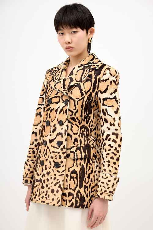Gucci Vintage Printed Leather Jacket