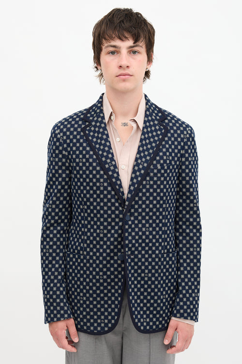 Gucci Printed Knit Blazer