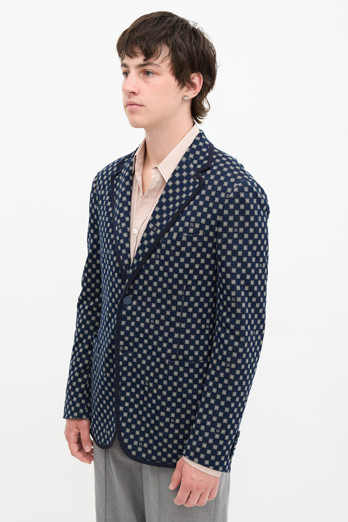 Gucci Printed Knit Blazer